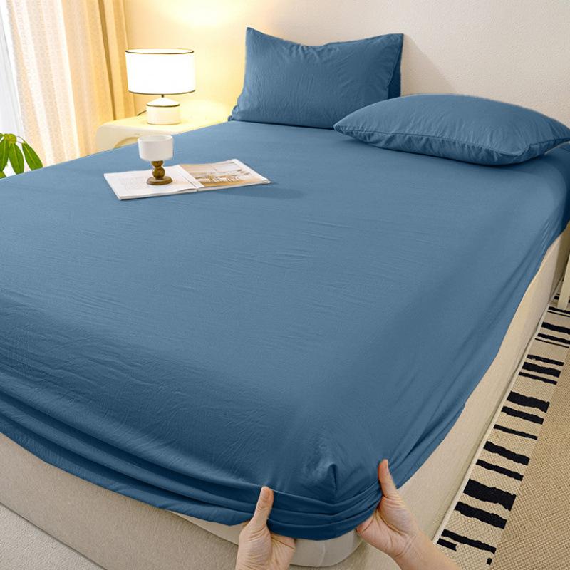 3PCS/1 Set Bedding Set 1 Sheet+2 Pillowcase Mattress Cover Protector Adjustable Bed Fitted Sheet Cover With Elastic Band