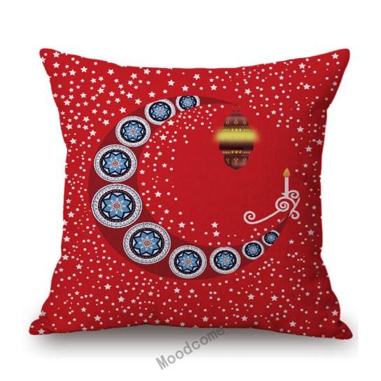 Islamsk muslim Eid Mubarak Ramadan Hjemmedekorasjon Kunstsofa Putetrekk Moske Måne Bomull Lin Stol Putetrekk