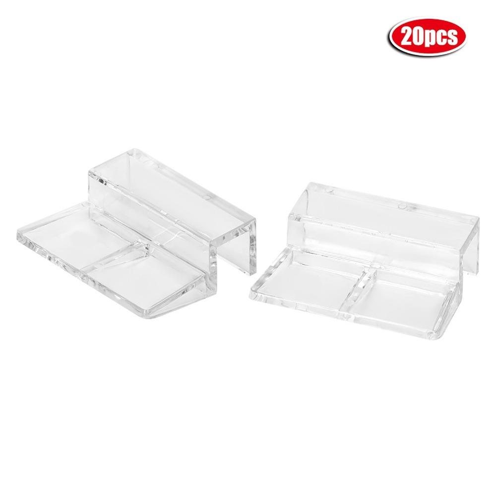 20Pcs Set Acrylic Glass Cover Clip Universal Design Multiplesizes Aquarium Glass Holder Transparent Fish Tank Support Aquarium