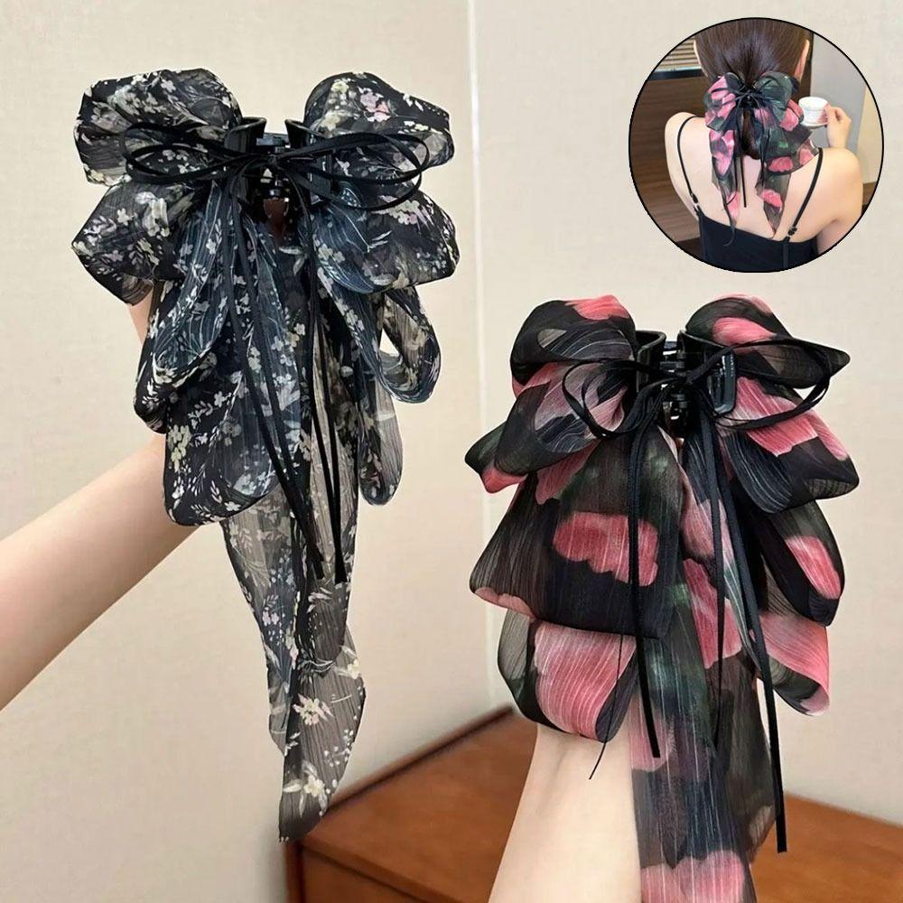 1Pcs Volumizing Tail Clips Elegant Hair Claw Durable Chiffon Hair Clip for Women Girls