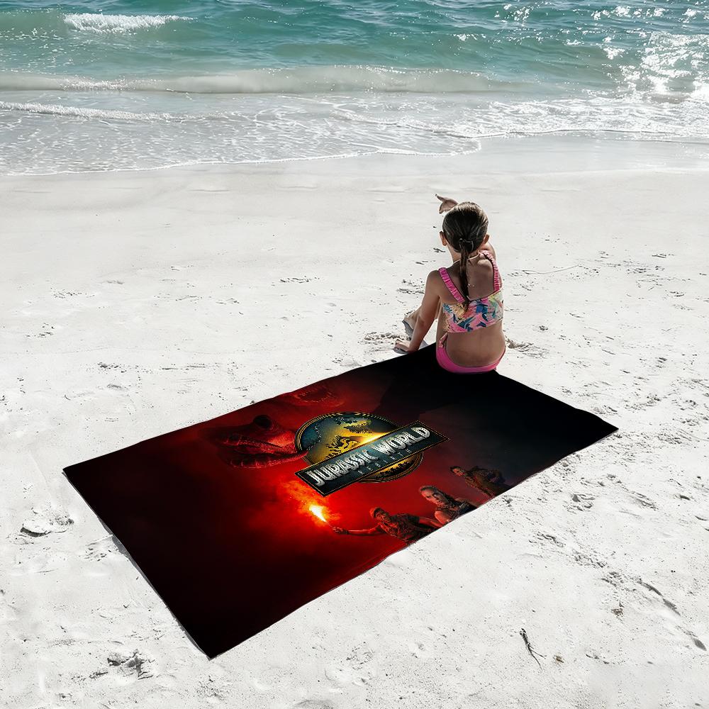 Movie J-Jurassic P-Park R-RebirthS Towel Soft Lightweight Anti-Sand Large Beach Towel Quick-Drying Bath Sports Family