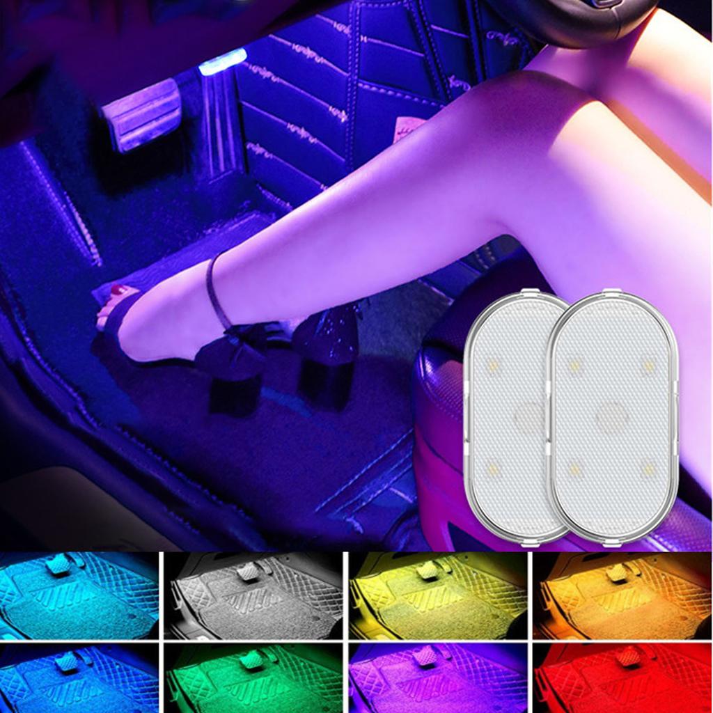 Car Ceiling Light Touch Control USB Charging Mini Compact Car Roof Light LED Reading Lamp Ice Blue