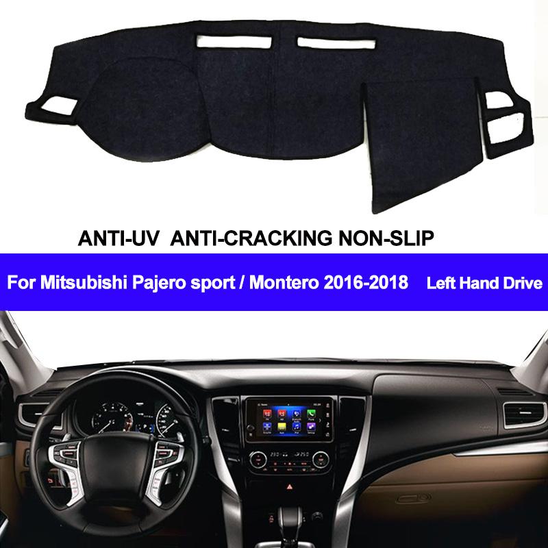 Car Dashboard Cover For Mitsubishi Pajero Sport / Montero 2016 2017 2018 Dashmat Pad Carpet Cover Dashboard Dash Mat Sun Shade