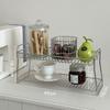 Stainless Steel Bathroom Toilet Countertop Rack Multi-layer Desktop Cosmetic Skin Care Product Storage Rack Cup Finishing Rack