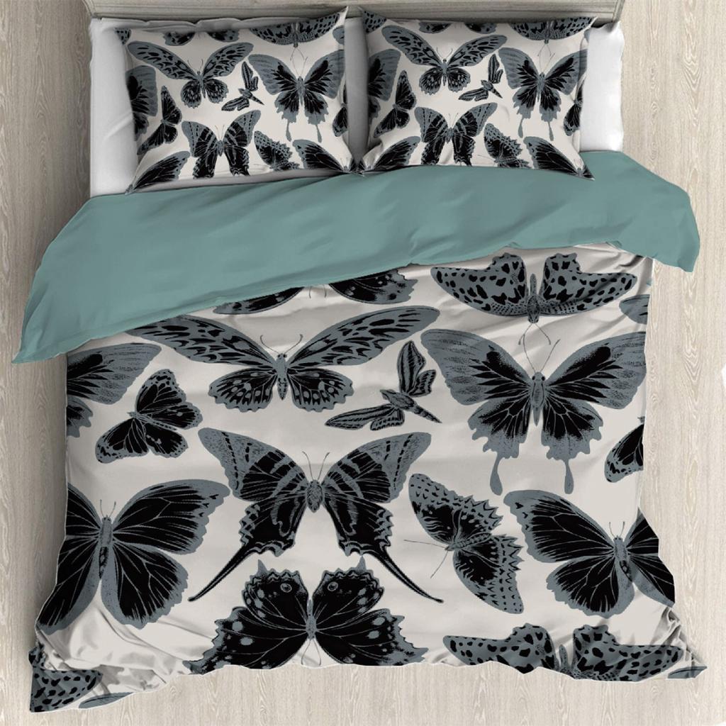 William Morris Strawberry Thief Bettbezug-Set Doppelbettgröße Queen-Size Weich Treffen Sanfte Bettwäsche-Sets Für Teenager/Erwachsene Bettdeckenbezug