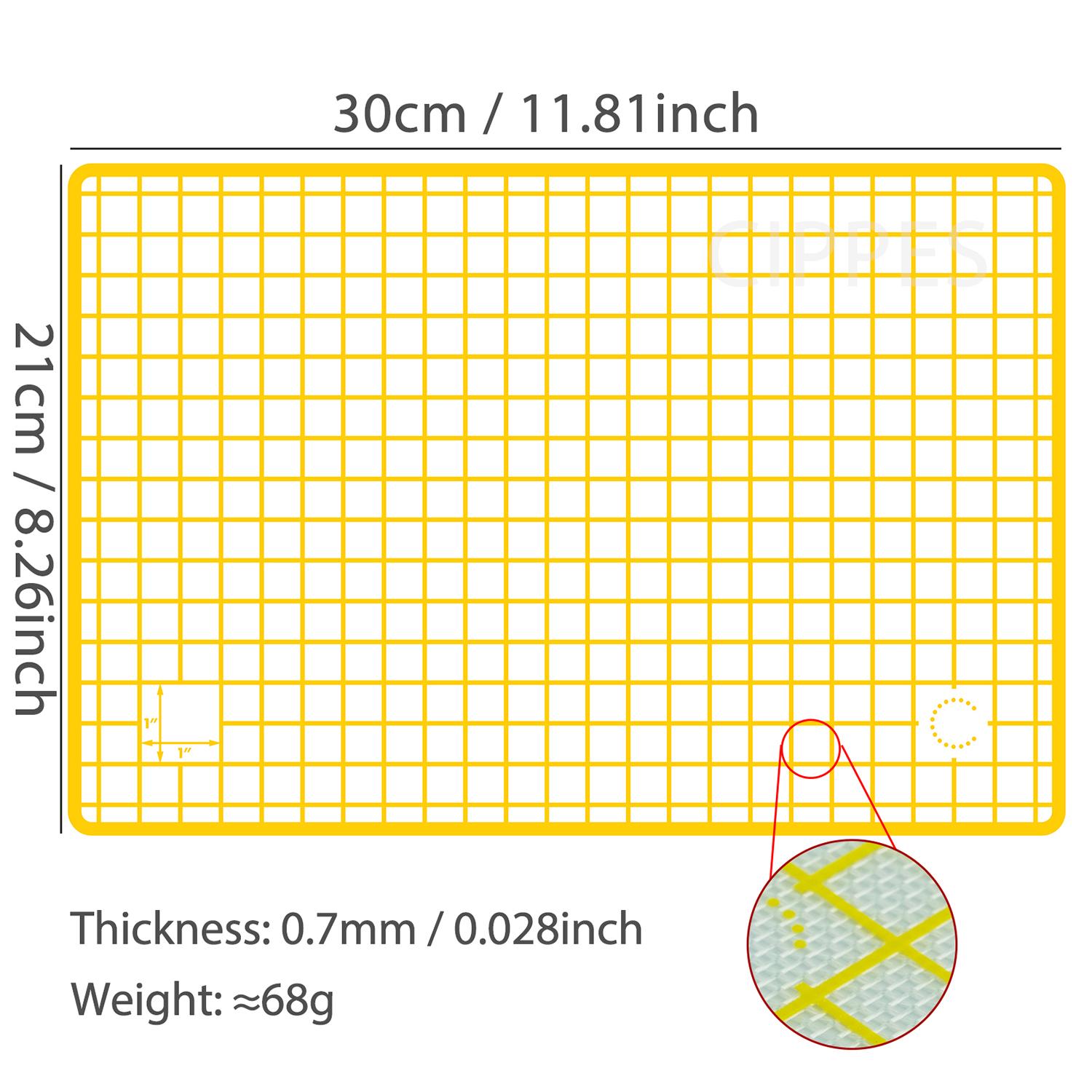 

Silicone Baking Mats for Oven, 8 X 12inch Reusable Non Stick Heat Resistant Bakeware Sheets Liner with Plaid Pattern, for Cookie 1 Piece жёлтый