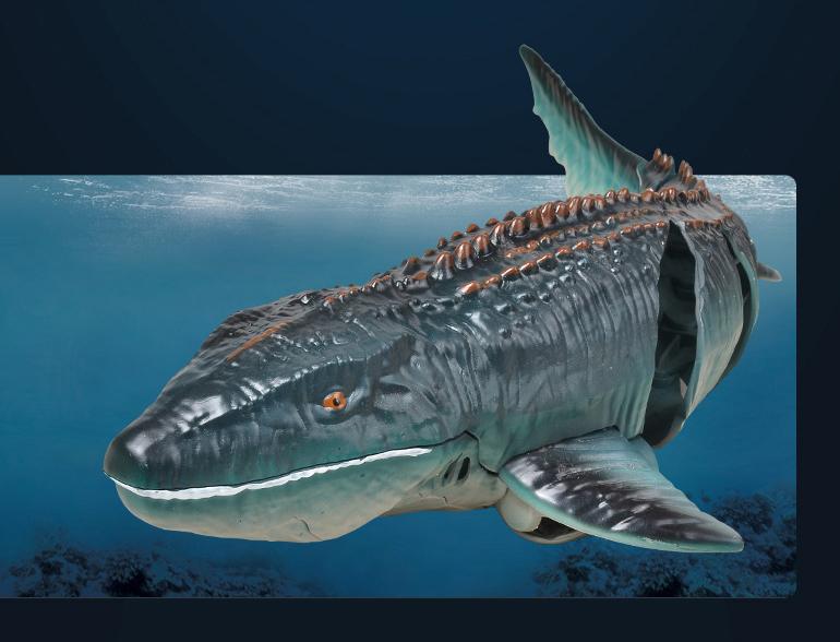 Rc Boat Simulation Mosasaurus remote control Ship Animal Wireless Electric Boat High-Speed Speedboat  Boat water  Toy Boy gifts