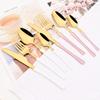 16Pcs Black Dinnerware Set Knife Fork Coffee Spoon Cutlery Set Stainless Steel Flatware Western Tableware Kitchen Silverware