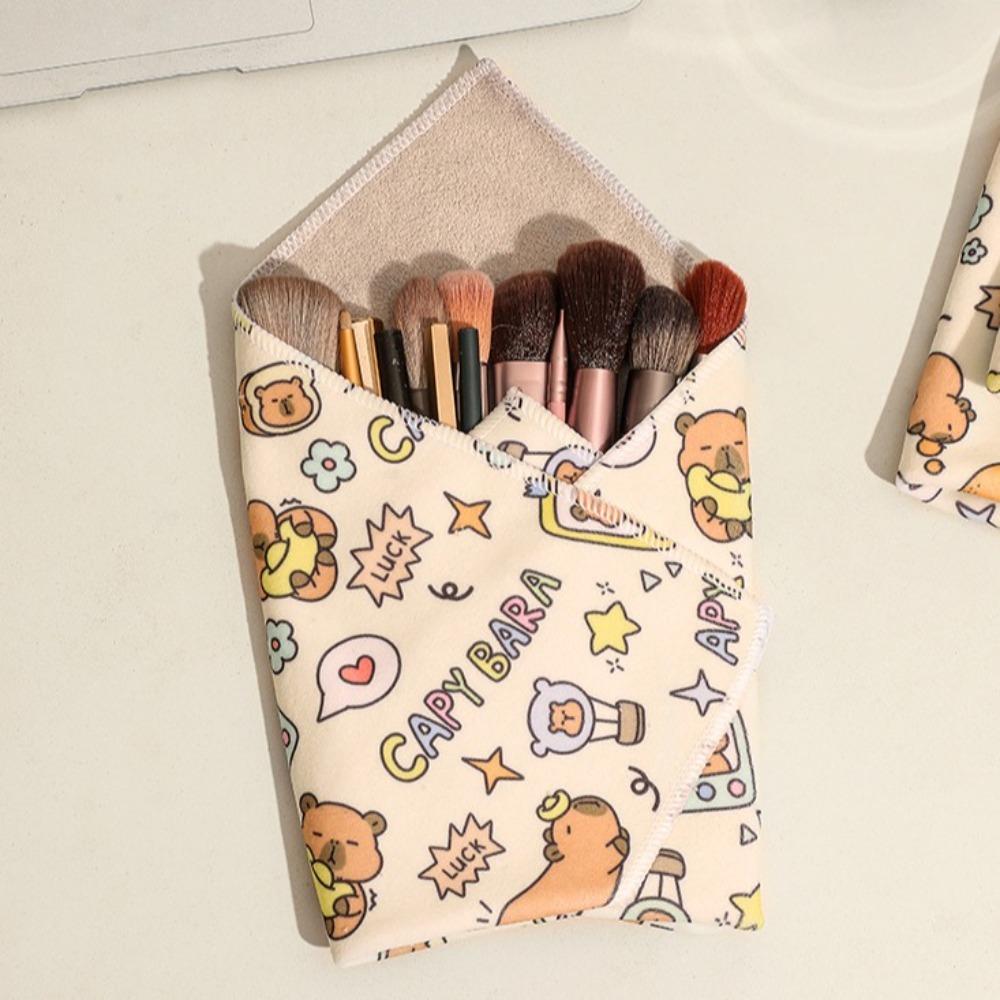Cartoon Puppy Self-adhesive Camera Storage Bag Silk Cloth Camera Protective Wrap  Woman Girls