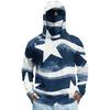 Men's Long Sleeve Quick Dry Hoodie Shirt with Flag Print Lightweight UV Protection Fishing Fitness Sports Top for Outdoor Activities