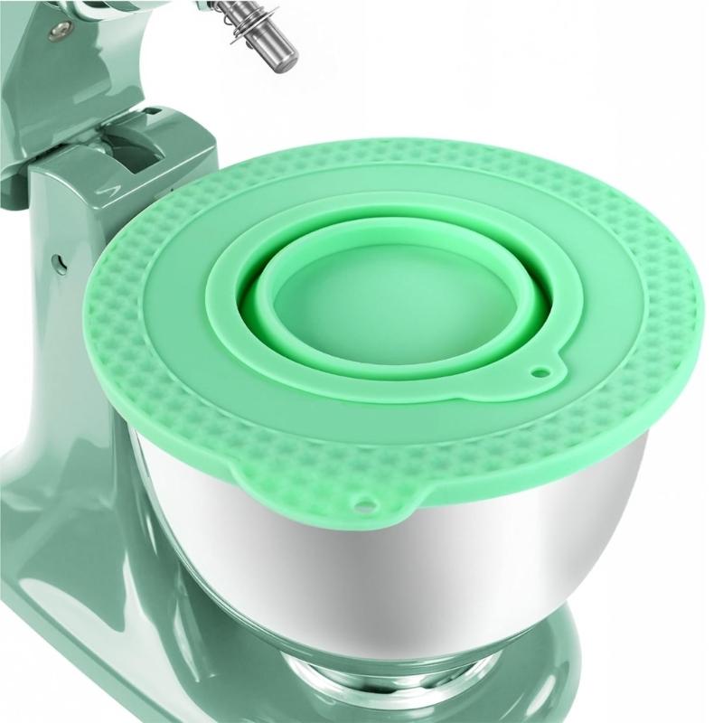 Mixing Bowl Covers Dustproof Design Reduces Ingredient Splatter Keeps Counter Clean During Baking Prep for 6QT 7QT Model