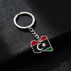 Retro Libyan Map Flag Keychain - Ethnic Style Titanium Steel Accessory for Men & Women