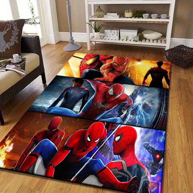 1pc Spider-Man Pattern Area Rug Soft Flannel Floor Mat for Living Room,Office,Bedroom and Carpet,Sofa Coffee Table Floor Mat