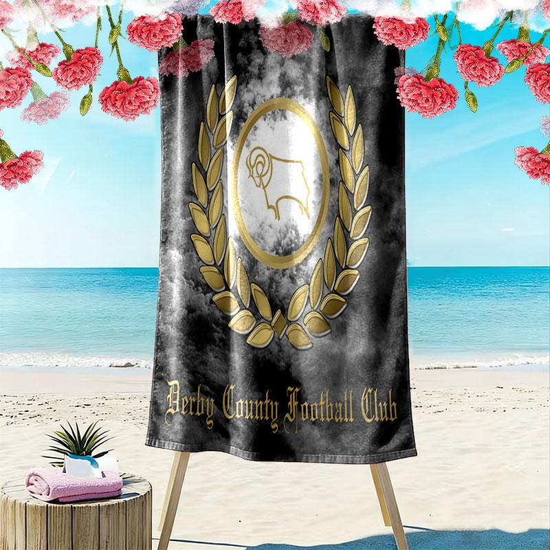 Derby County Beach Towel, Large Soft Quick Dry Towel for Beach Camping Swimming