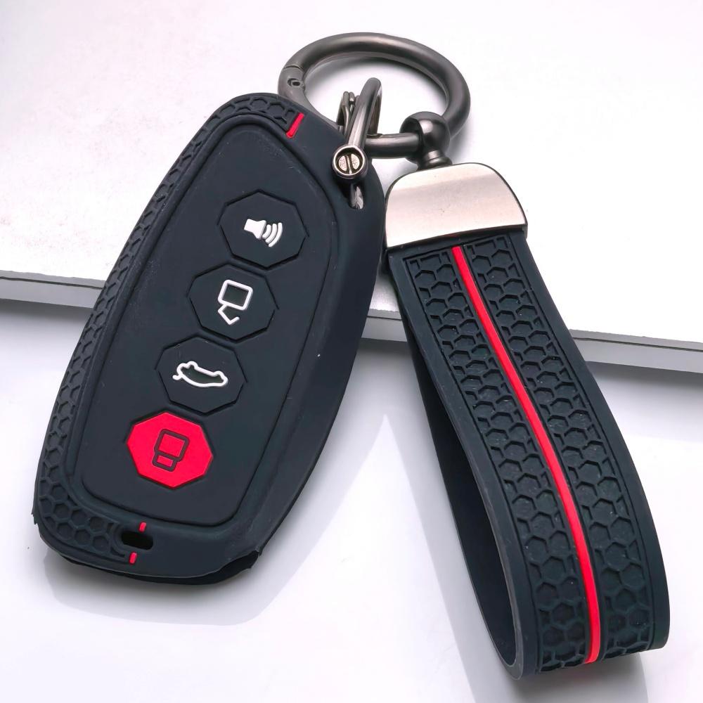Key Fob Cover for Haval H6 Jolion Dargo M6 with Keychain Anti-Scratch Surface Shockproof Structure Soft Grip Texture Easy Install Design