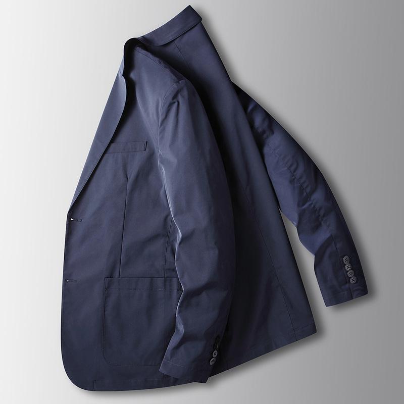 Spring and Summer Solid Color Micro-elastic Thin Single West Youth Light Luxury Business Comfort Non-ironing