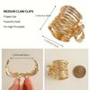 New Fashion Gold Color Hollow Geometric Metal Cross Hairclip Headband Hairpin Hair Claw Crab for Women Headwear Accessories