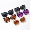 Protective Glasses 2pcs Large Frame Square Sunglasses Women Metal Frame Eyewear Gradient Design Ladies Snake Decoration Glasses