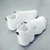 Women's 2025 White Leather Sneakers: Spring & Autumn Thick Sole Versatile Casual Shoes