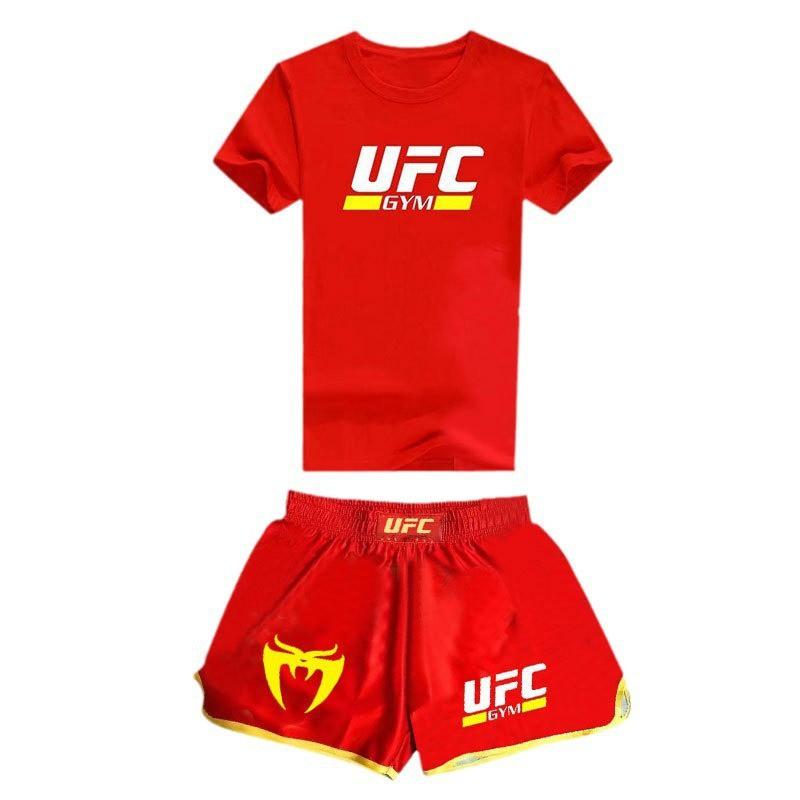T-shirt a maniche corte UFC Venom da Boxe Rash Guard a maniche corte per Allenamento MMA BJJ Fightwear ad Asciugatura Rapida