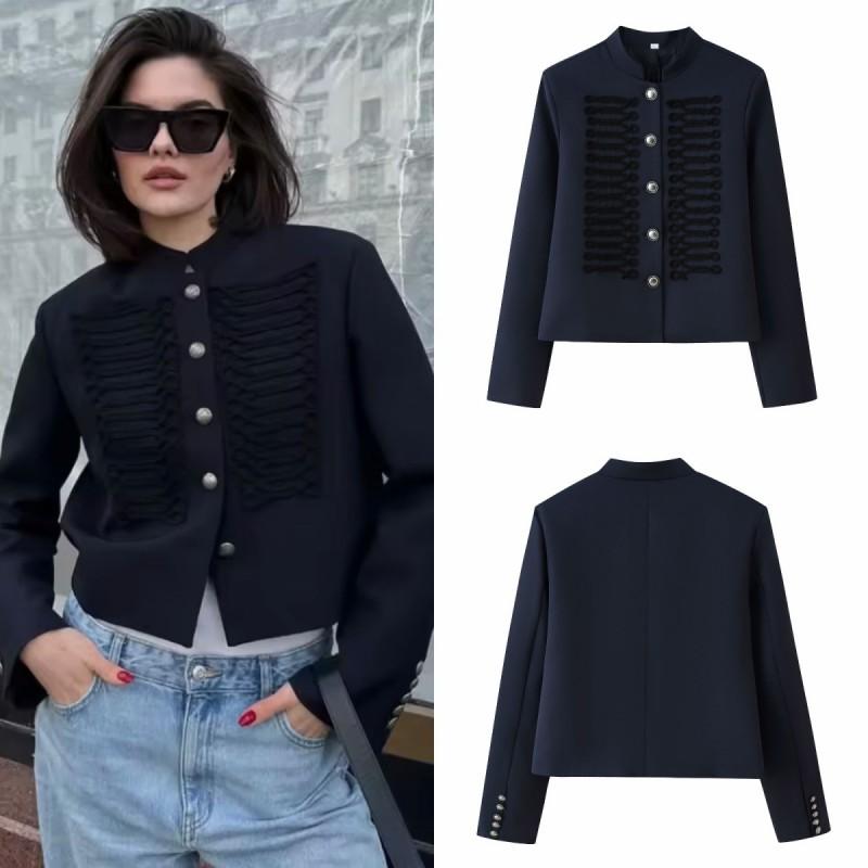 INS Womens Vintage Style Jacket Versatile Fashion Outerwear