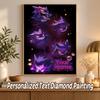 Gengar Custom Name Diamond Painting Personalized 5D Full Drill DIY Diamond Art Home Decor