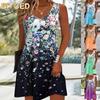 Fashion Summer Spring Sleeveless V-Neck Casual Dresses