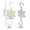 10pcs Snowflake Shape Christmas Wreath Hooks Xmas Tree Decoration Hook  Christmas Sock