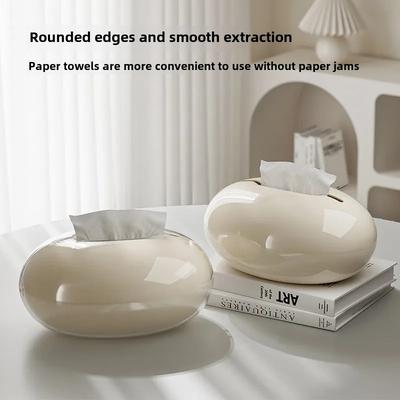 High-End Gevoel Creatieve Desktop Papieren Doekjes Doos Huis Artistiek Licht Luxe Waterdruppel Vorm Woonkamer Theetafel Plastic Doekjes Houder
