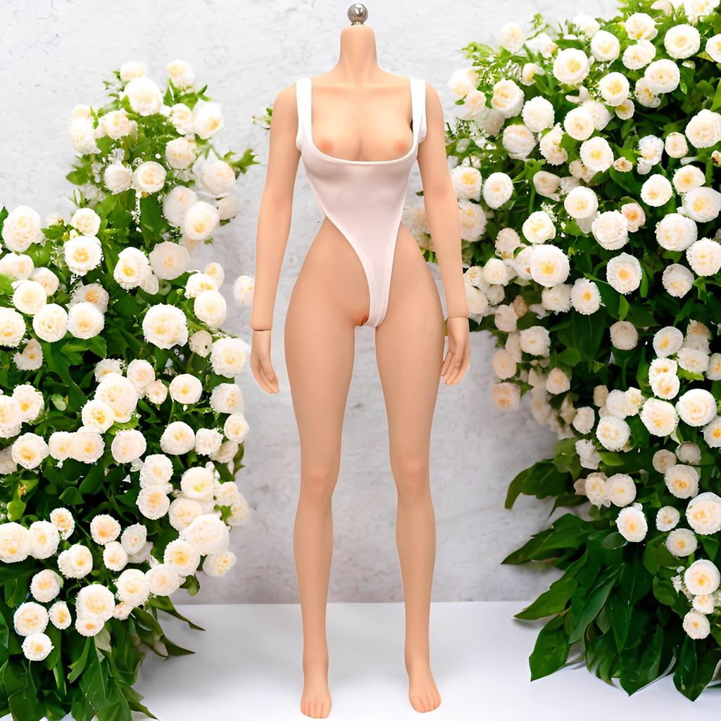 AIEK Scale Figure Female with Body No Pubic and Detailed Premium Compatible with VERYCOOL 1/6 Body, Ultra-Flexible Seamless, Breast-Modified Body,