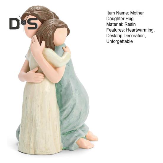 Mutter-Tochter-Figur aus Kunstharz, Mutter-Tochter-Umarmungsstatue, Geburtstagsgeschenk zum Muttertag für Schlafzimmer, Wohnzimmer-Dekor