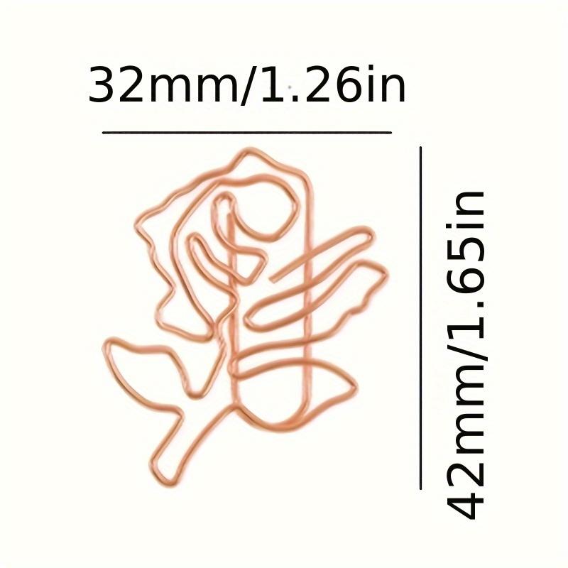 12pcs Rose Shaped Paper Clips Colorful Metal Clips Office School Supplies Organizing Documents Craft Metal Clips Office Supplies