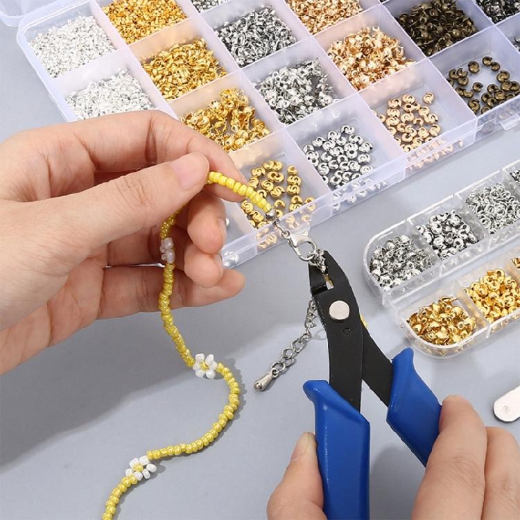 36 Piece Metal Bead Spacer Set In 6 Colors Bracelet Alignment Beads Positioning Beads For Multi Layer Jewelry Designs