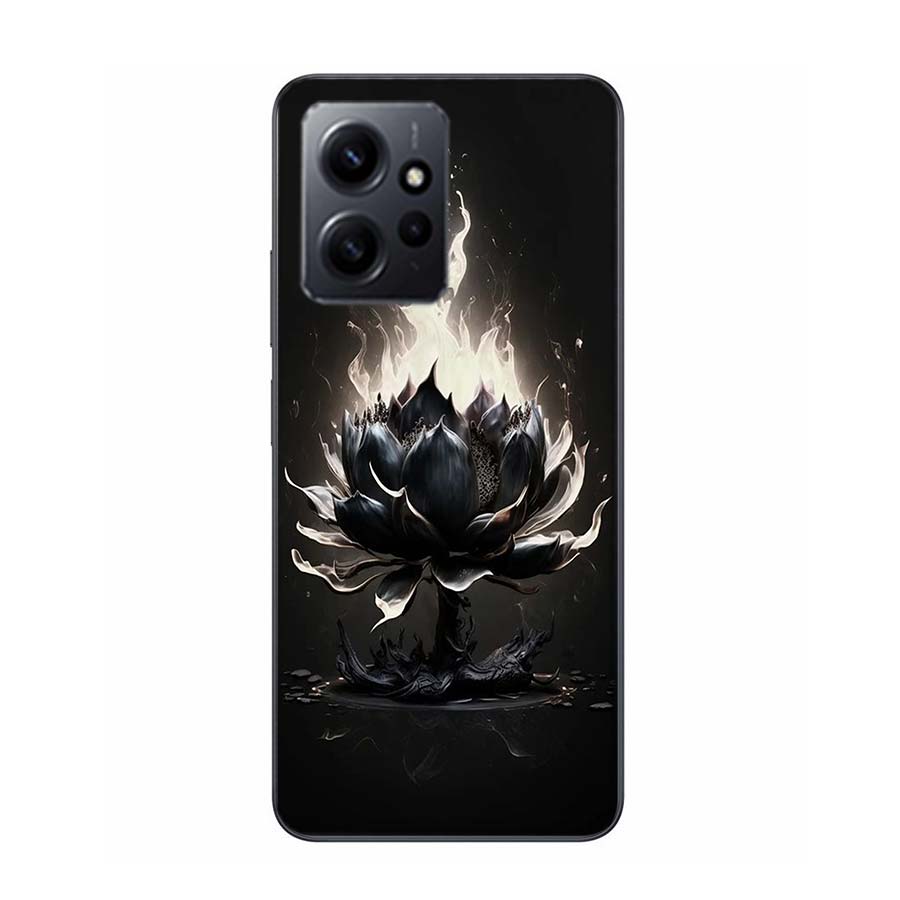 Buddhist Fire Lotus Phone Case For Redmi Note 14 15 Pro 5G 13 12 Pro Plus 11 11T 11E 11S 10 Pro 10S 9 9S Cover Cell Clear TPU Ca