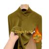 Women's Velvet Half Turtleneck Long Sleeve Slim Fit Top for Autumn/Winter
