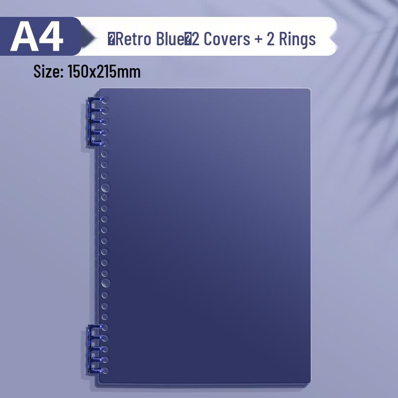 A4 Soft Cover Loose-Leaf Binder, B5 Ring Clip, Coil Binding, Hole-Punched, Notebook Shell (Ring Clips Sold Separately)