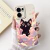 For Oppo Reno 13F 5G Case Reno13 FS CPH2699 Cute Cat Grid Pattern Cover Soft TPU Phone Cases For Oppo Reno13 F 4G Reno13F Fundas