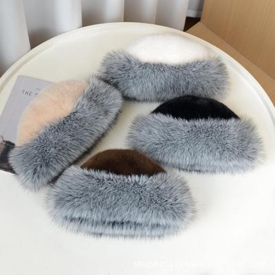 2025 Winter Silver Fox Fur Ladies' Fashion Hat with Ear Protection