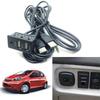 150CM Car Dash Mount AUX Dual USB Port Panel Auto USB Extension Cable Adapter X1