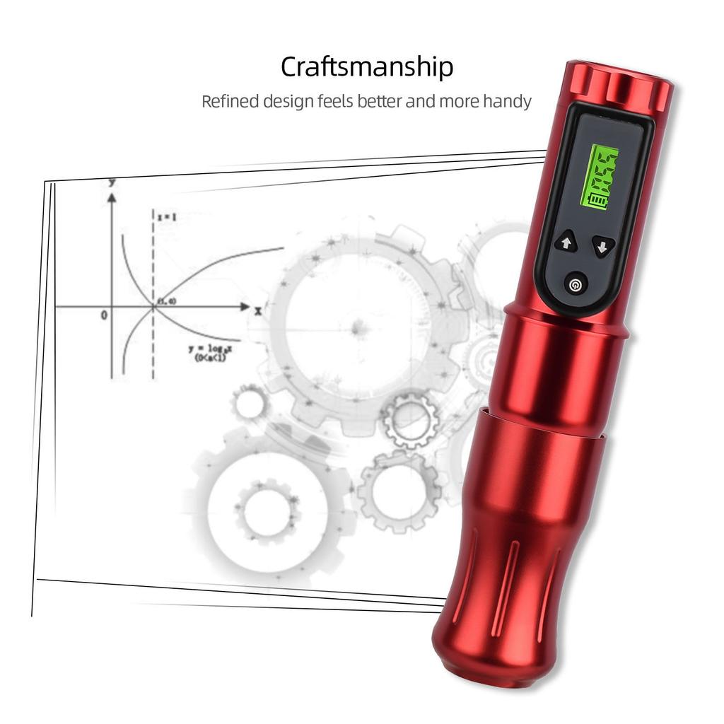 Wireless Tattoo Pen   Tattoo NaMachine Cartridge Needles Coreless Motor Electroplating LCD Display for Beginners