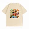 One Piece Straw Hat Crew All Members Print T-Shirt Casual Short Sleeve Cotton Anime Streetwear Unisex's T-Shirt