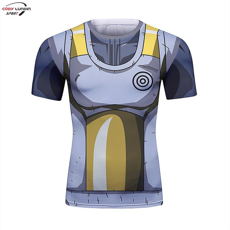 Mens Slim Fit Short Sleeve T-Shirt With 3D Print Quick-Dry Athletic Top Running Casual Sport