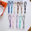 Universal Adjustable Braided Short Mobile Phone Lanyard Strap Hanging Chain Ring with Patch Wrist Strap Cell Phone Detachable