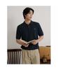Binpolmen [Essential] Italian Cotton Collared Neck Knit Navy