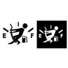 Funny Car Sticker Pull Fuel Tank Pointer Car Sticker Wrap Decal Decoration Fuel Tank Cap Wrap Decor