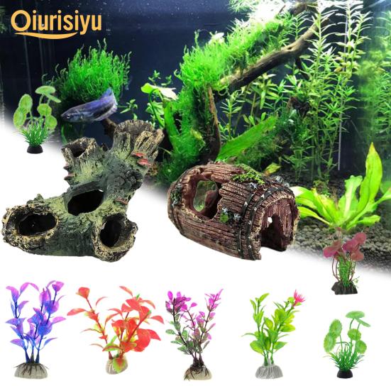 Fish & Aquariums Pet Supplies Resin Fake Tree Trunk Aquarium Fish Tank