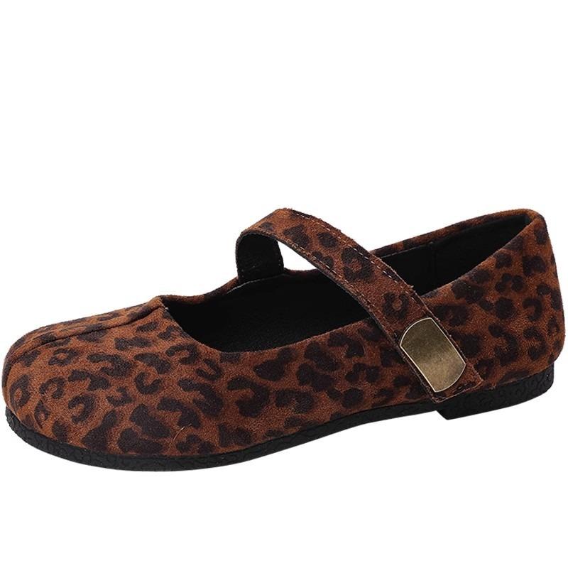 Thick-heeled One-shoulder Buckle Shoes for Women