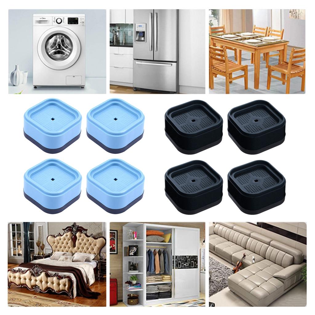 Pack of 4 Washing Machine Risers Adjustable Stackable Height Furniture Lifter for Desk Couch Chair Dorm Room Use
