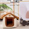 Enclosed Removable Washable Winter Pet House - Cat Nest & Dog Bed