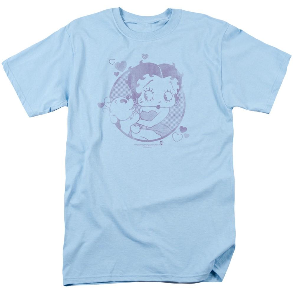 Betty Boop - Perfect Kiss - Adult Unisex Short Sleeve T-Shirt - Blue S